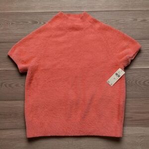 Cozy Coral Short-Sleeve Sweater